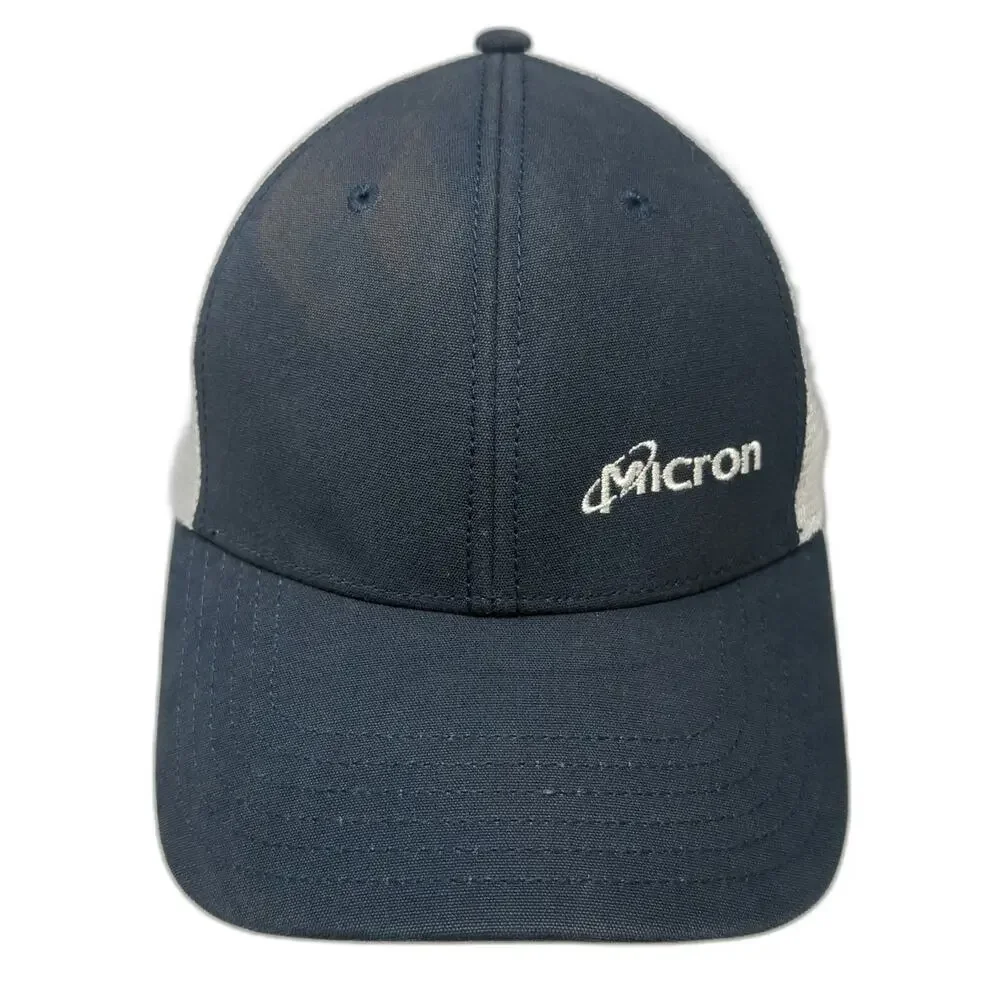 The North Face Trucker Hat Blue White One Size Mesh Snapback Micron Technology